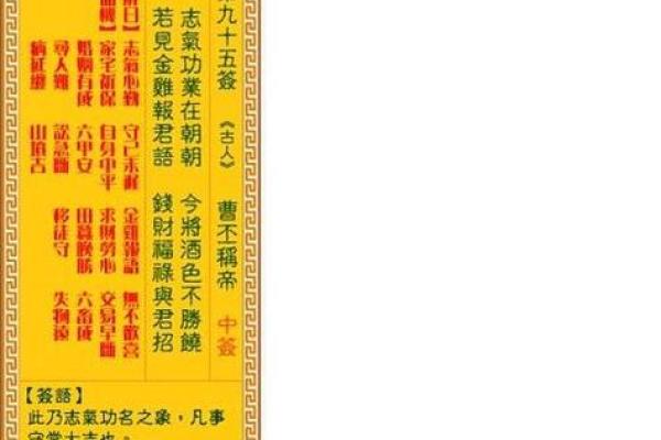 观音灵签签牌顺序