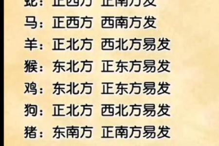 生肖吉凶方位