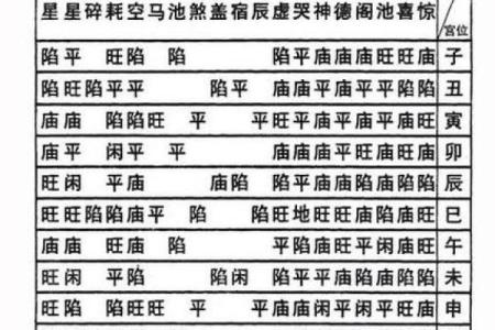 紫微斗数之定十二宫星曜落闲宫