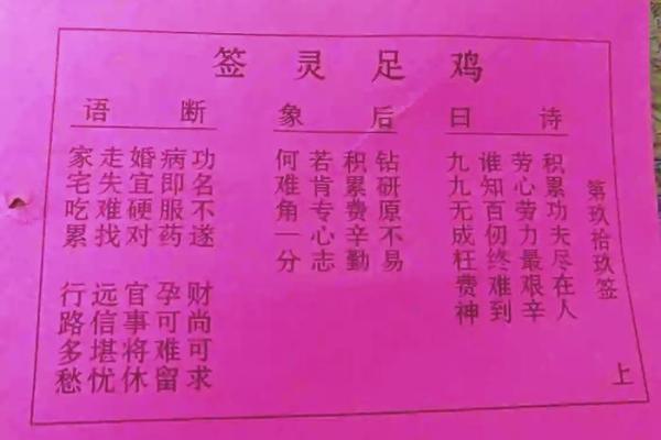 灵签第十三签解释详解