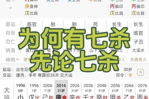 不能给七杀格算命