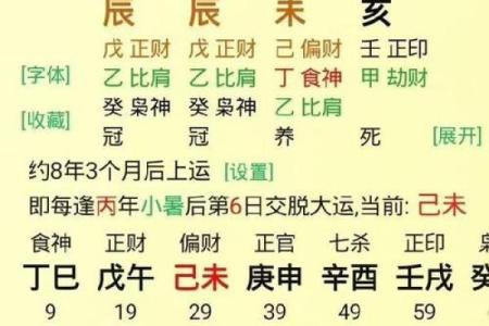八字喜火木
