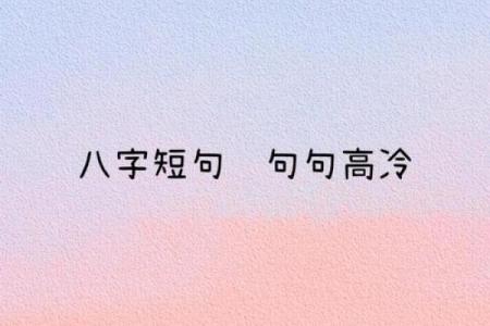 八字个签高冷