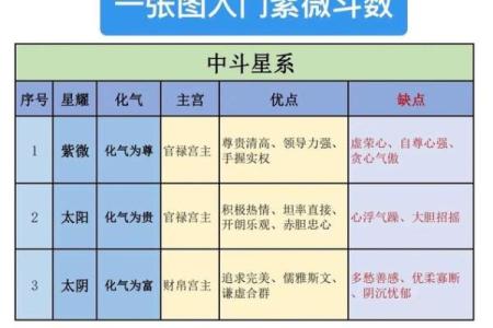 紫薇斗数阴阳星