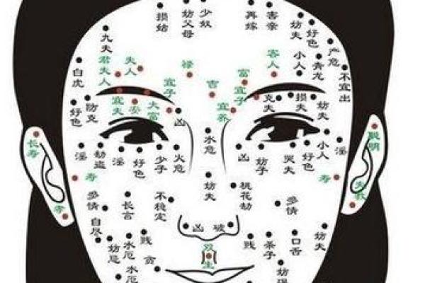 脸部黑痣算命图解