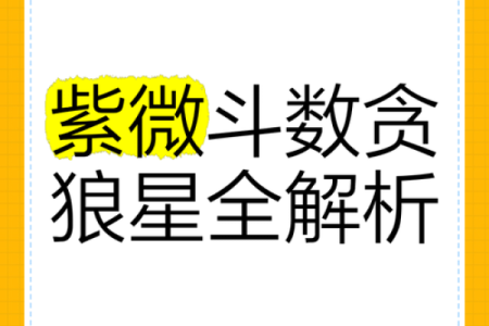 紫薇星贪狼星在福德宫