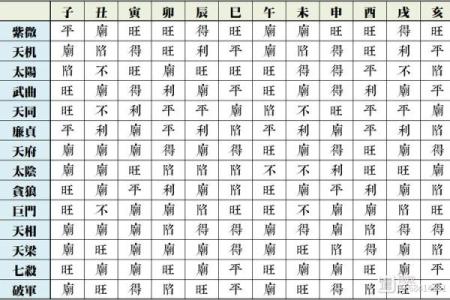紫薇斗数星平