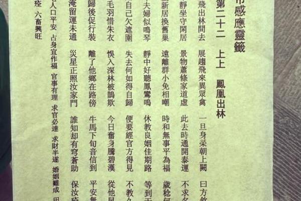 观音灵签第二十解签