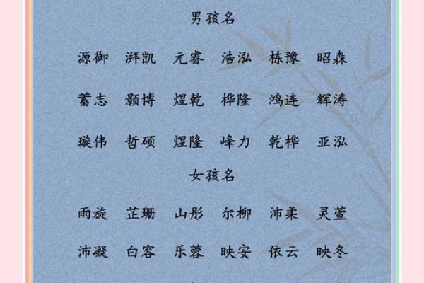 宝宝八字起名