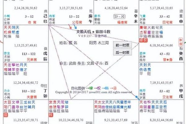 紫微斗数之十二宫分属阴阳