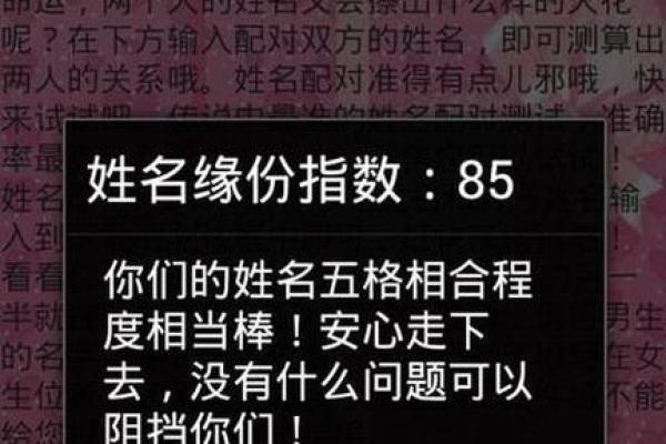 最准姓名配对测试100分 姓名配对测算？