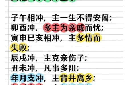 八字地支相冲分析与处理技巧