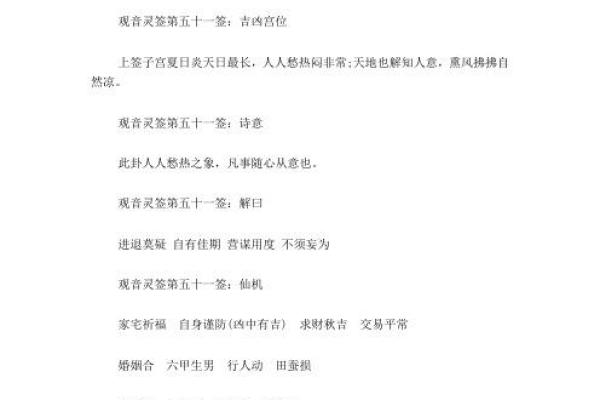 喷嚏十二时辰吉凶观音灵签